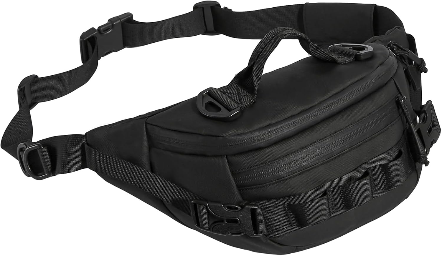 Tactical Fanny Pack for Men Women Military Waist Bag  Utility Hip Belt Pouch Crossbody Bags Bumbag for Cycling Hiking Walking Fishing Black