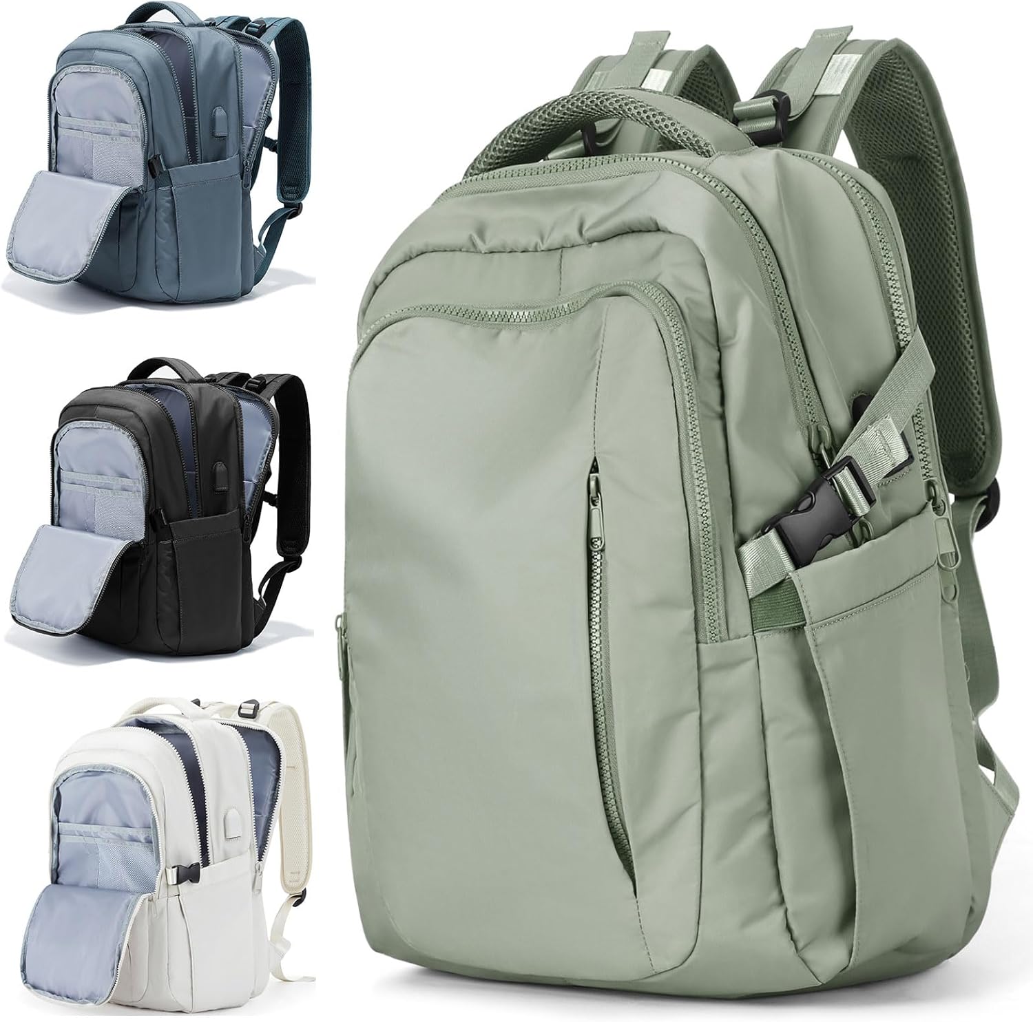 Large Travel Backpack for Women Men Airline Approved Carry On Personal Item Backpack Bag Frontier Airlines Personal Item Bag Flight Approved Luggage Backpack - Green
