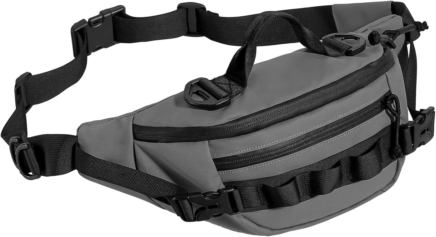 Tactical Fanny Pack for Men Women Military Waist Bag  Utility Hip Belt Pouch Crossbody Bags Bumbag for Cycling Hiking Walking Fishing Grey