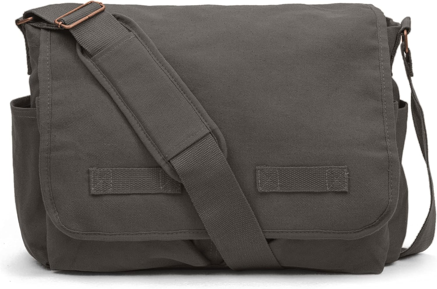 Classic Vintage Messenger Bag - Original Heavyweight Cotton Canvas Shoulder Bag with Upgraded Features