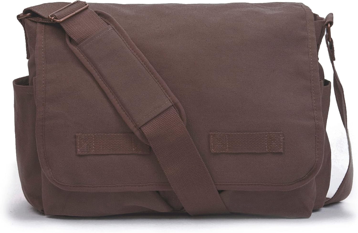 Classic Vintage Messenger Bag - Original Heavyweight Cotton Canvas Shoulder Bag with Upgraded Features