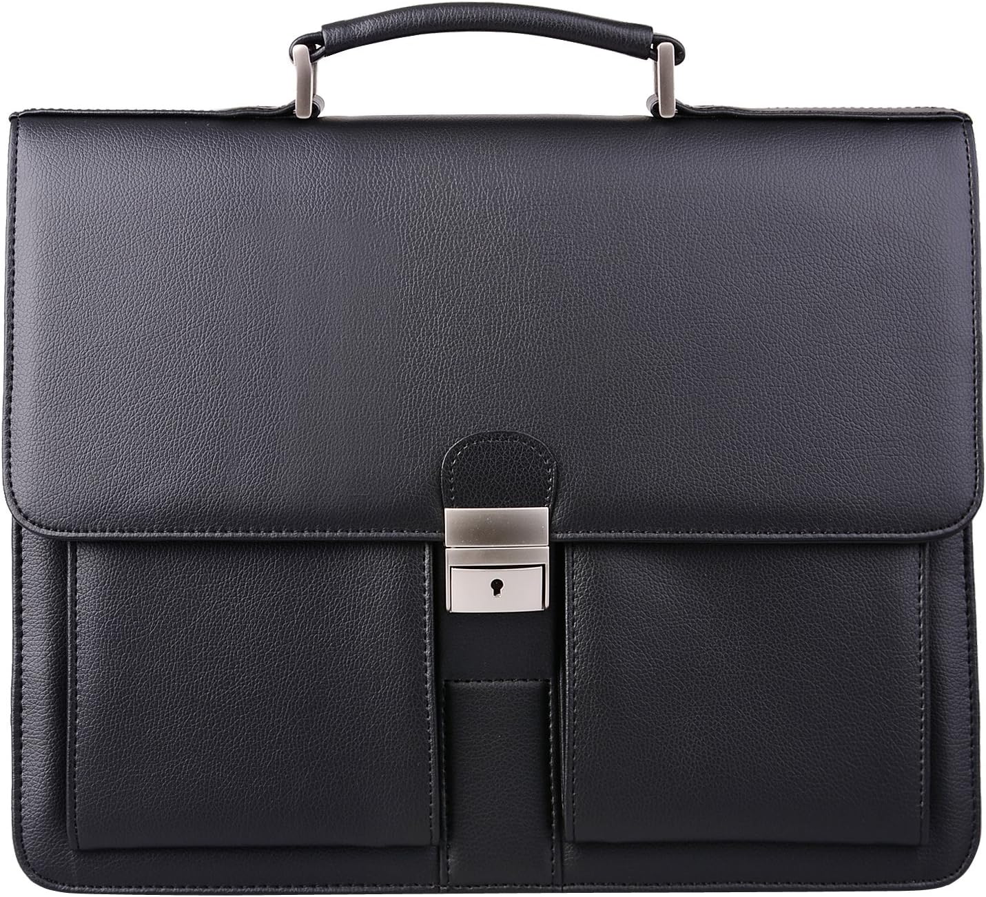 Mens New PU Leather Attache Briefcase Traditional Messenger Lawyer Bag, MBYX015
