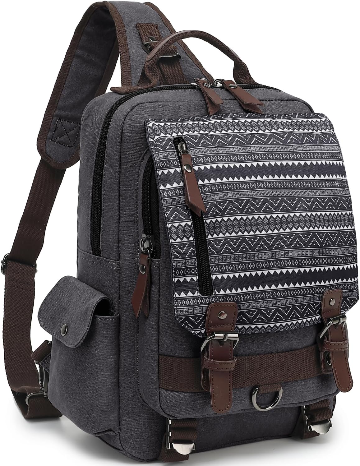 Retro Crossbody Bag Sling Bag Canvas Messenger Bag for Men Women Shoulder Bag Crossbody Handbags Satchel Travel Bag