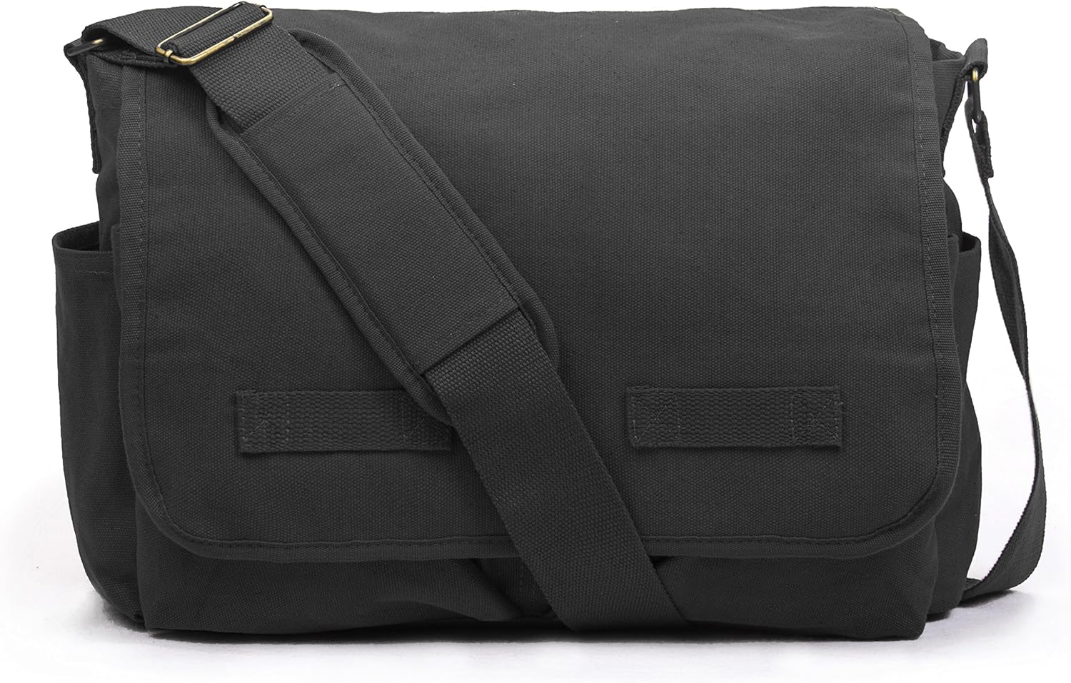 Classic Vintage Messenger Bag - Original Heavyweight Cotton Canvas Shoulder Bag with Upgraded Features